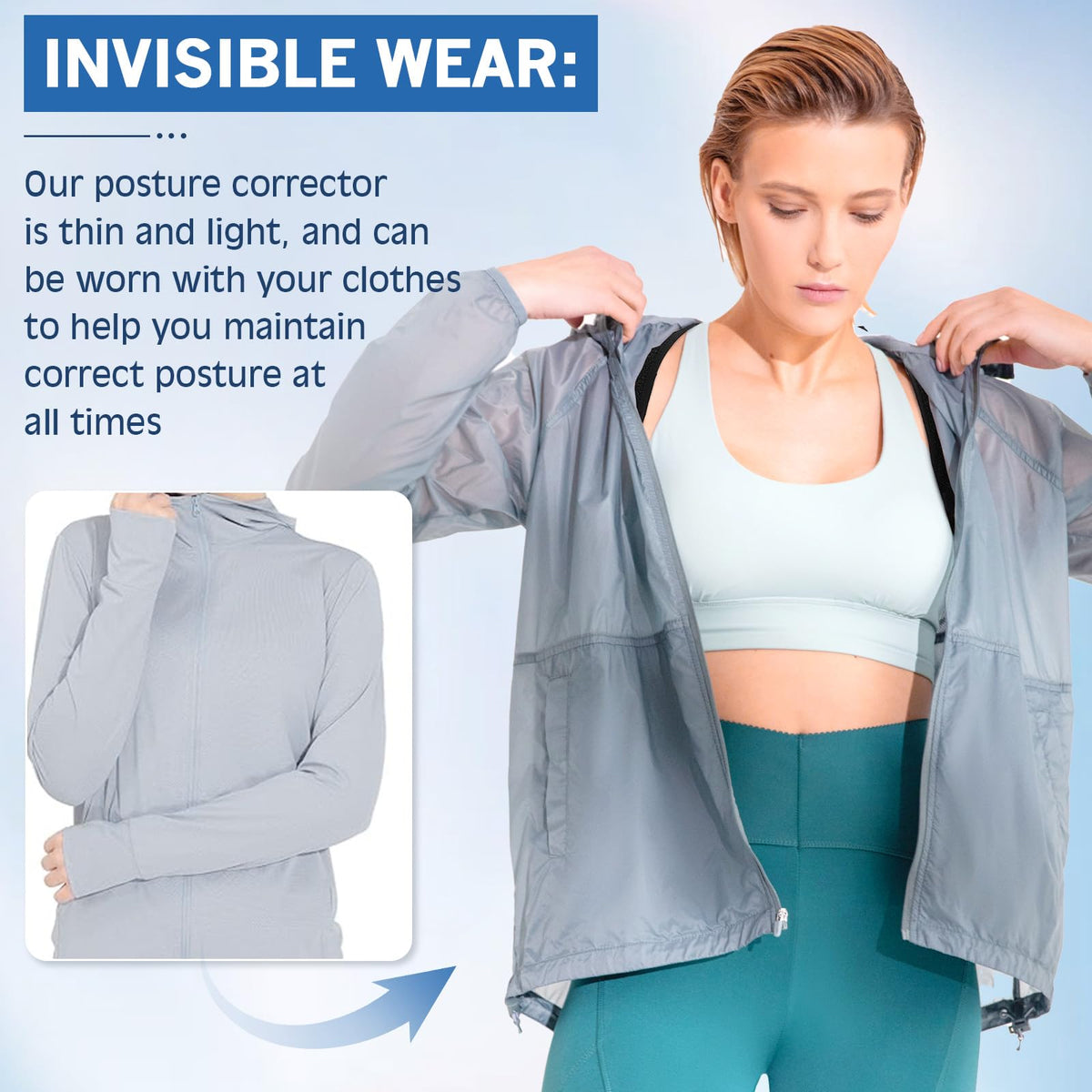 sundpik Posture Corrector for Women and Men, Adjustable Upper Back Brace, Spine Support Straightener, Neck, Shoulder, Back and Lumbar Pain Relief, Comfortable & Breathable