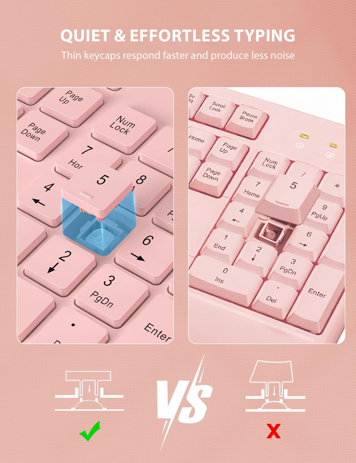 Wireless Keyboard and Mouse Combo - Full-Sized Ergonomic Keyboard with Wrist Rest, Phone Holder, Sleep Mode, Silent 2.4GHz Cordless Keyboard Mouse Combo for Computer, PC, Laptop, Mac, Windows -Trueque