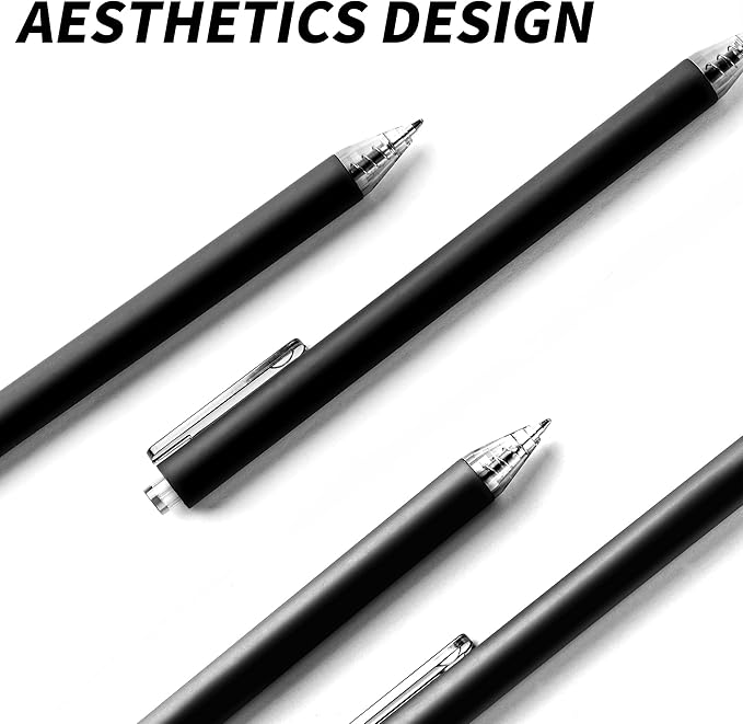 deegtran Pens Bulk, 50 Pack Smooth Black Ink Ballpoint Pen, Wholesale Retractable Pens, No Bleed Click Pen Medium Point, 1.0MM