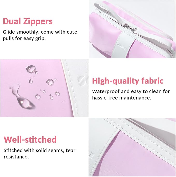 Sooez Big Capacity Pencil Case, Extra Large Pencil Pouch with Zipper Pocket, Wide Opening Pencil Bag, Portable Stationery Organizer, Cute Aesthetic School Office Supplies for Teens Girls, Sky Blue