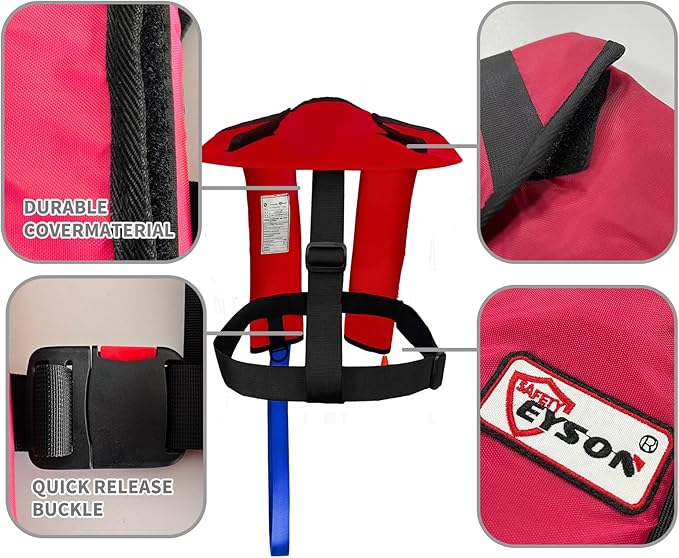 Automatic Inflatable Life Jacket|Life Vest for Adults|PFD Low Profile|Supports up to 330 lbs