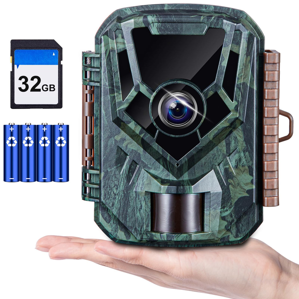 KJK Trail Camera 36MP 2.7K, Mini Game Camera with Night Vision 0.1s Trigger Time Motion Activated 130°Wide-Angle, Waterproof Trail Cam with 2.0” HD TFT Screen, Hunting Camera for Wildlife Monitoring