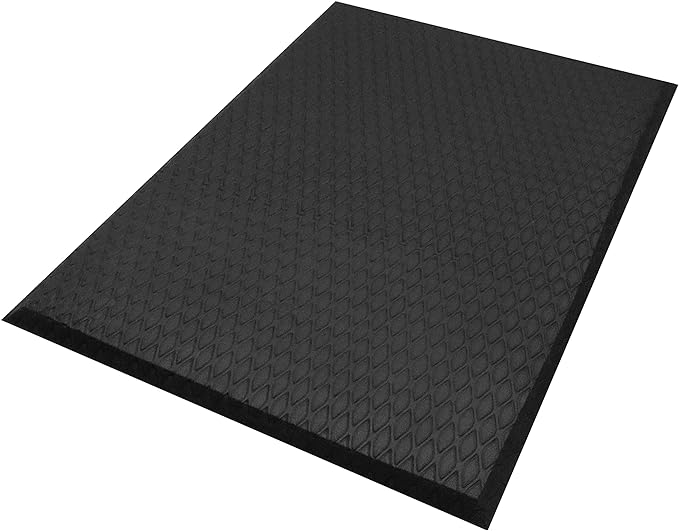 Hudson Exchange (3'x8') MaxCush Anti-Fatigue Comfort Industrial Ergonomic Mat Black