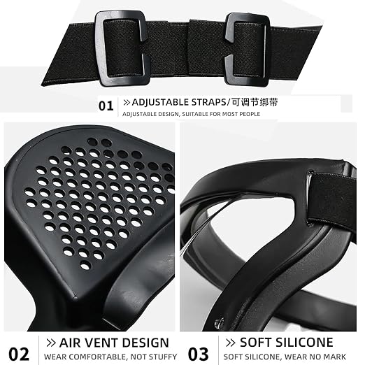 Anti-Fog Full Face Active shields Protection Visible Expression Transparent Breathable Comfortable Adults Reusable (White, 1PCS)