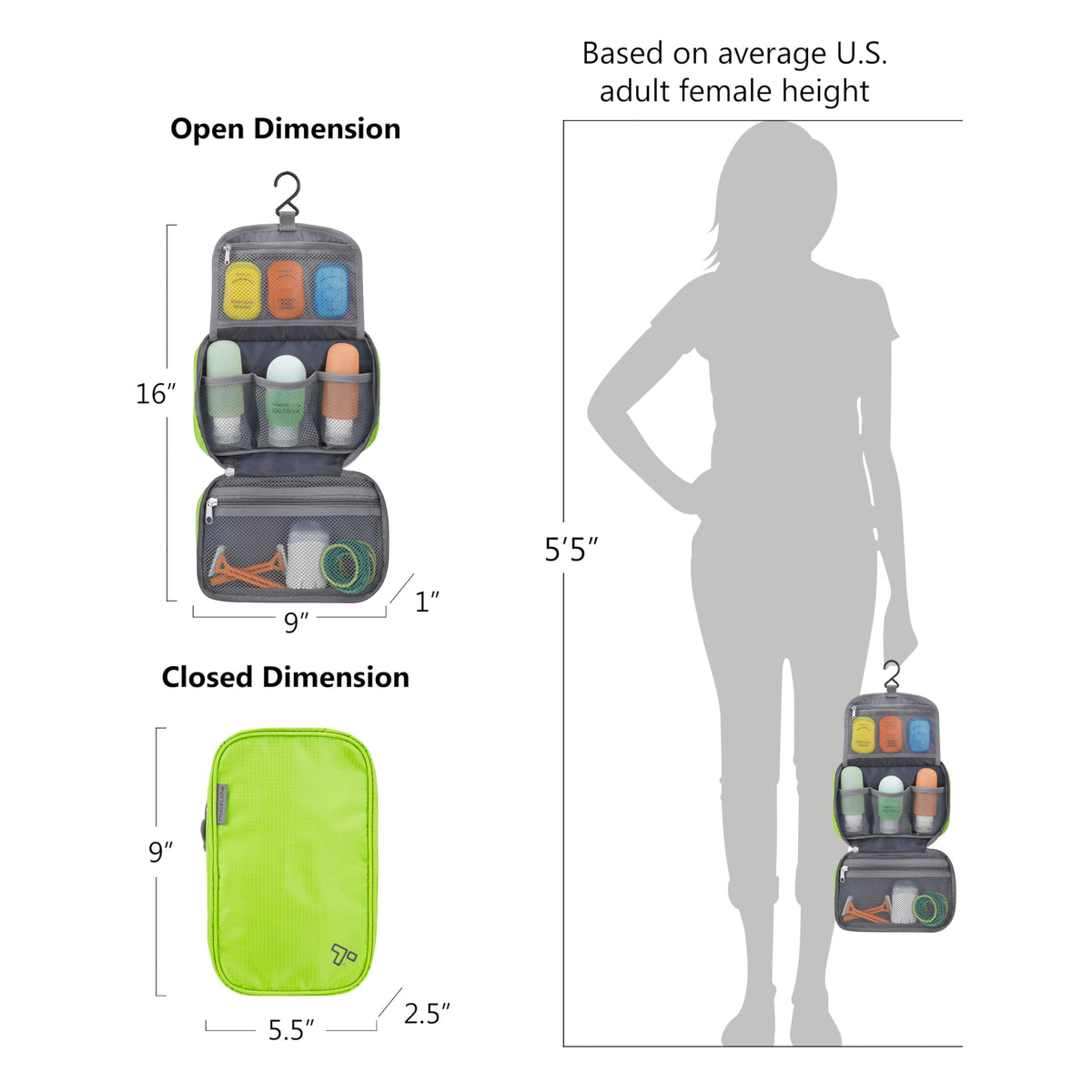 Travelon Compact Hanging Toiletry Kit