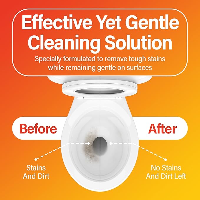 Self Cleaning Toilet System Replacement Cartridge, 1.65 oz, Lasts Up to 3-5 Months Continuous Toilet Bowl Cleaning - 6 Pack