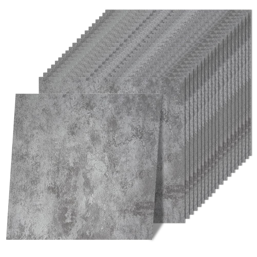 Norine Peel and Stick Floor Tile 12 x 12 Inch Self Adhesive Marble Vinyl Flooring Tile Waterproof Removable Sticker Tiles for Bedroom Bathroom Kitchen, 20 Pack