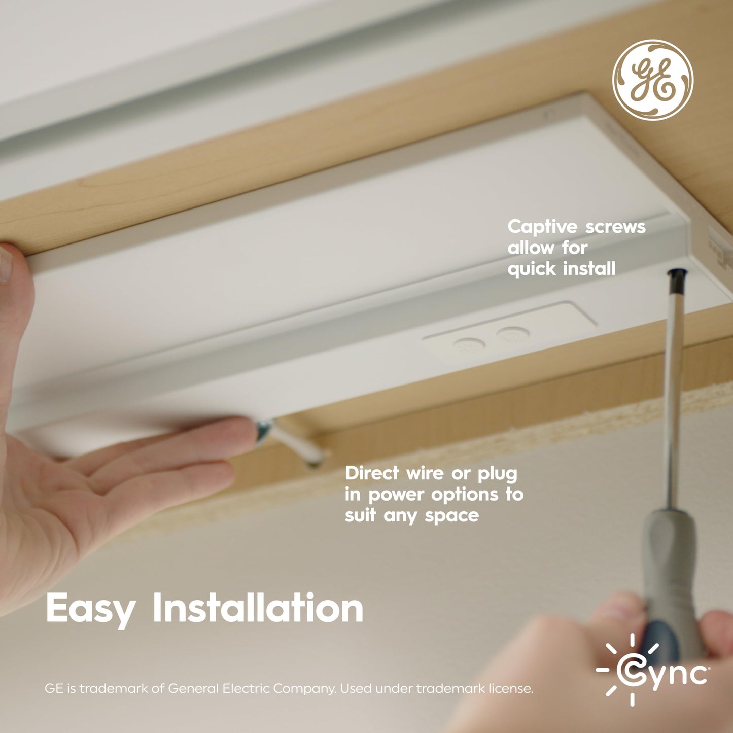 GE Cync Reveal HD+ Smart Undercabinet Light Fixture, Color Changing Undercab Light, Smart Wi-Fi Kitchen Light, Works with Alexa and Google Home, 18-in Bar, 93131251