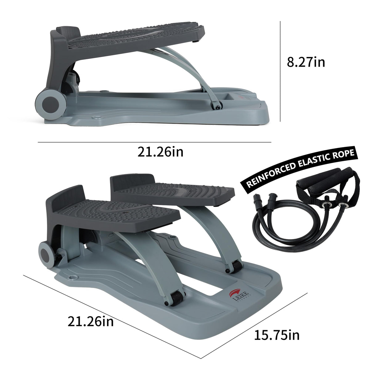 Leikefitness Portable Step Climber Fitness Stepper for Home Gym ST6800 (Gray)