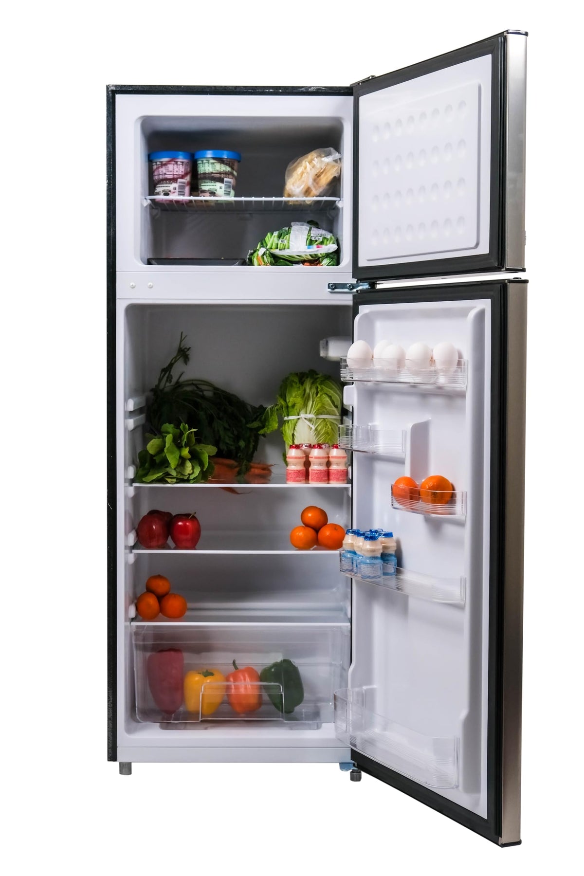 Frigidaire, 2 Door Apartment Size Refrigerator/Freezer Combo, 7.5 cu ft, Platinum Series, Stainless, 23" D x 21.5" W x 55.5" H