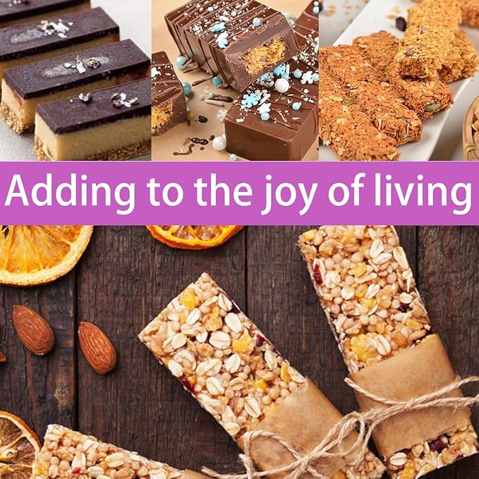 8 Cavity Silicone Molds For Baking，Rectangle 1 Inch Deep Chocolate Bar Mold - Homemade Granola Bar/Cereal Protein Energy/Candy Bar Mold - Set Of 2