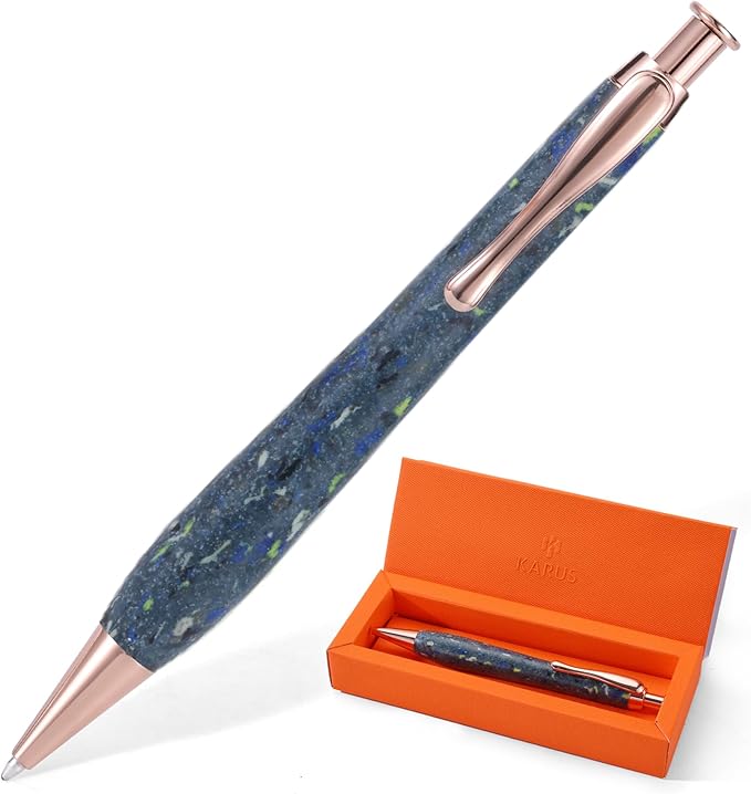 KARUS Gift Pen Set, Sustainable Refillable Ballpoint Pens with Black Ink, Stylish, Smooth Writing Pens for Women, Men, Office, Journaling, School, Thoughtful Gifting