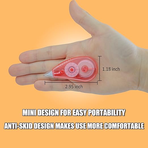 White Correction Tape, 12 Pack, 13.13 Feet Correction Tape for School And Office, Easy To Use Applicator for Instant Corrections