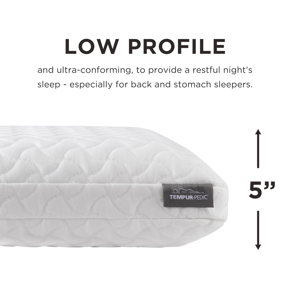 Tempur-Pedic TEMPUR-Cloud Pillow for Sleeping, Standard, White