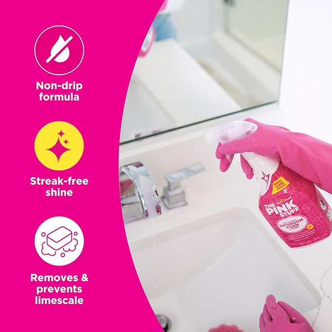 Stardrops - The Pink Stuff - Miracle Cleaning Ultimate Bundle – Paste, Multi-Purpose Spray, Bathroom Foam Spray, and Cream Cleaner – Ideal for Kitchens, Bathrooms, Outdoors, and More