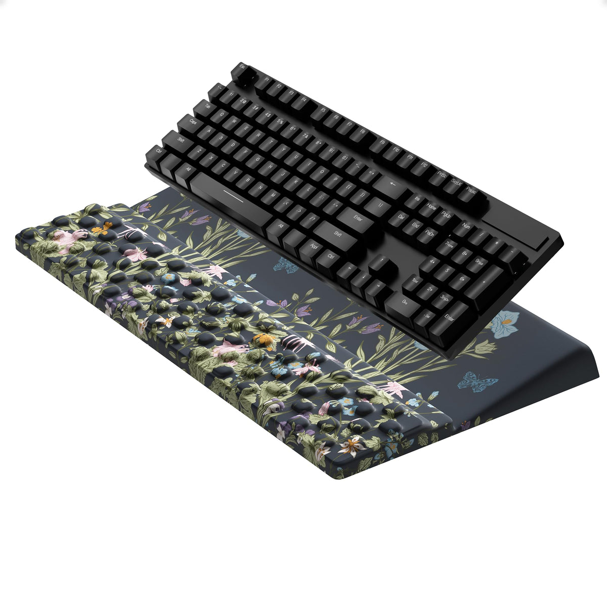 Ospelelf Keyboard Stand Pad with Wrist Rest, Comfy Ergonomic Keyboard Riser Holder for Office Home