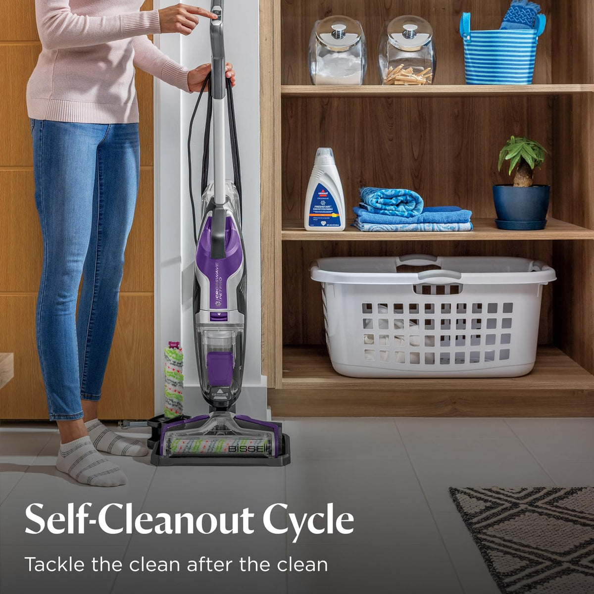 BISSELL Crosswave Pet Pro All in One Wet Dry Vacuum Cleaner and Mop for Hard Floors and Area Rugs, Purple, 2306A