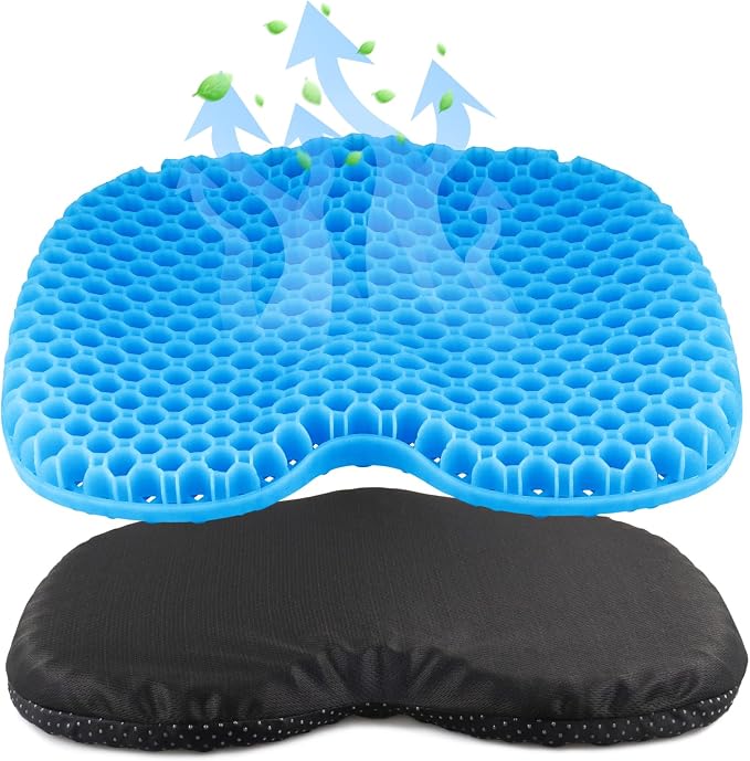 Anti Slip Kayak Seat Cushion,Thick Waterproof Seat Cushion Kayak Gel Seat Pad With Non-Slip Cover For Sit In Kayak Inflatable Kayak Canoe & Boat Kayak Accessories For Fishing Water Sports Outdoors