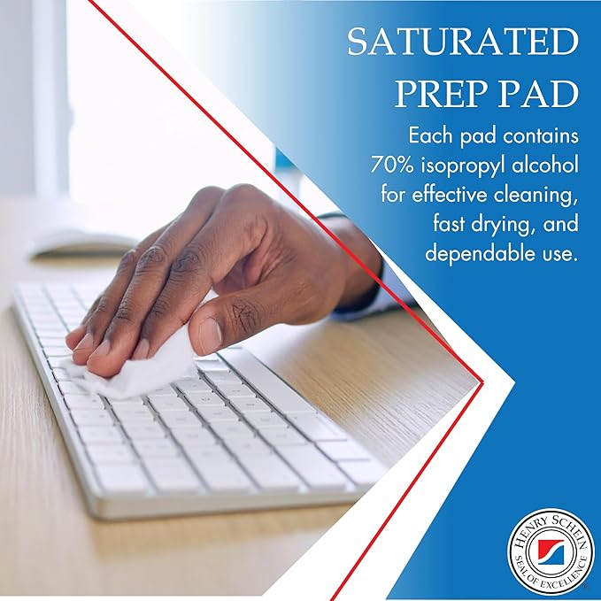Large Alcohol Prep Pads (2 Boxes, 400 Total) – 70% Isopropyl Alcohol Wipes, Individually Wrapped – 2-Ply, Textured – Skin Prep Alcohol Swabs – Sterile Pads