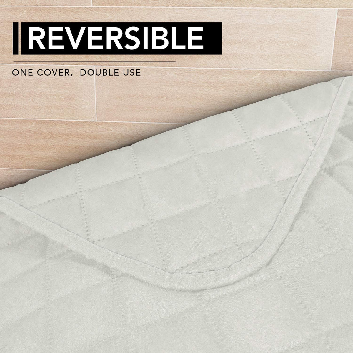 Easy-Going Sectional Couch Covers for Dogs L Shape Sofa Cover Reversible Sofa Slipcover Chaise Lounge Cover Furniture Protector Cover for Pets Dog Cat (42 x 52inches, Ivory/Ivory)