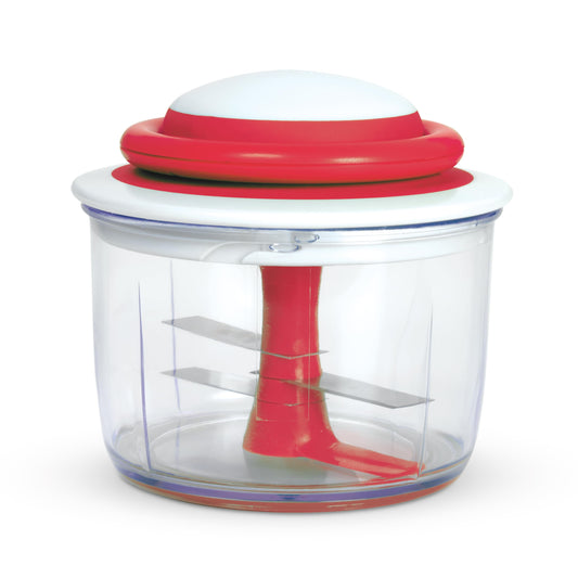 Chef'n 102-239-005 VeggiChop Hand-Powered Food Chopper, Set of 1, Cherry