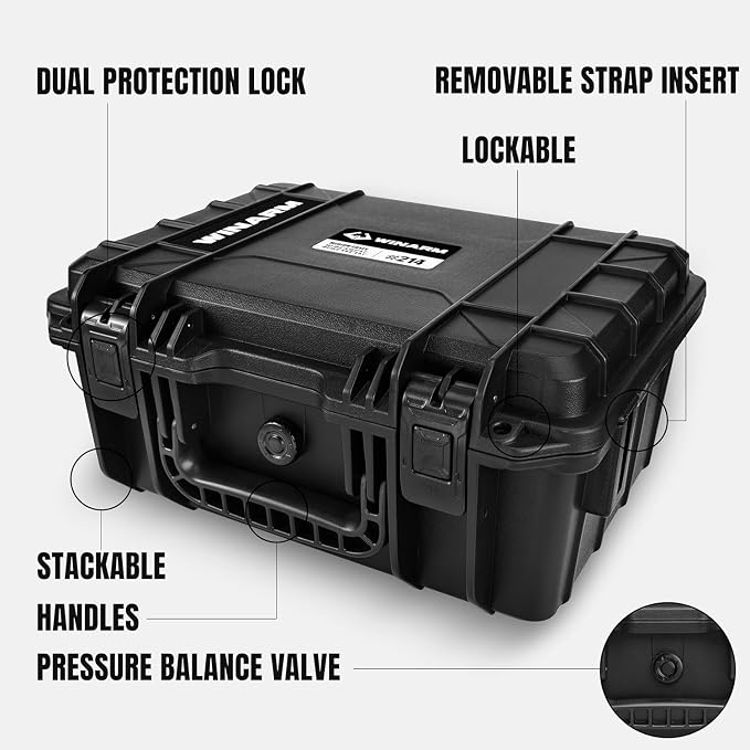 Fishing Reels Storage Case 15 Inches,Heavy Duty Waterproof Fishing Wheel Protective Hard Case, Tackle Collection Holder Box, 9pcs Adjustable Shockproof Dividers (Yellow with mesh bag)