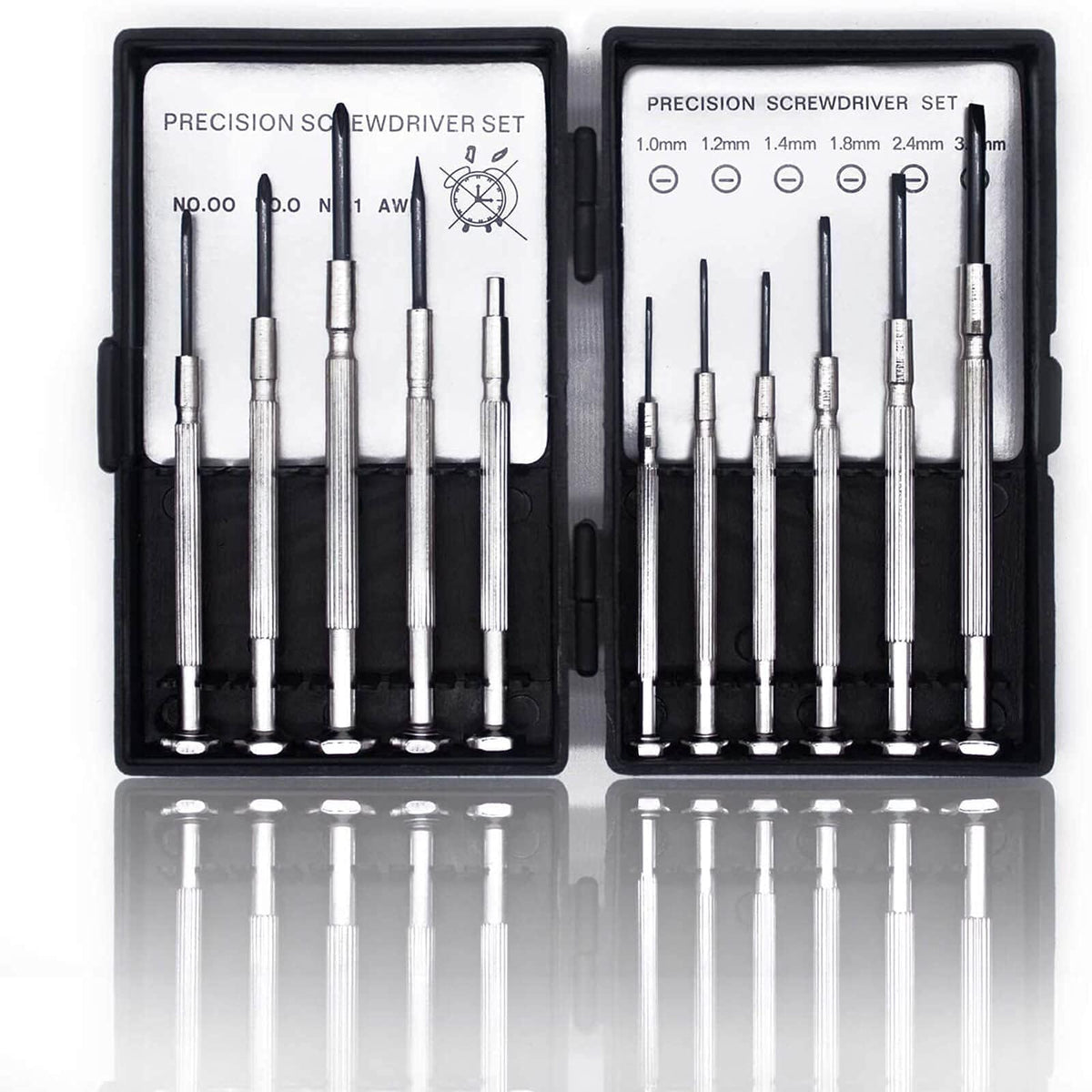 11PCS Mini Screwdriver Set, Small Tools with 11 Different Size Flathead and Phillips Screwdrivers, Precision Screwdriver Set for Jewelry, Watch, iPhone, Toys, Computer, Eyeglass Repair