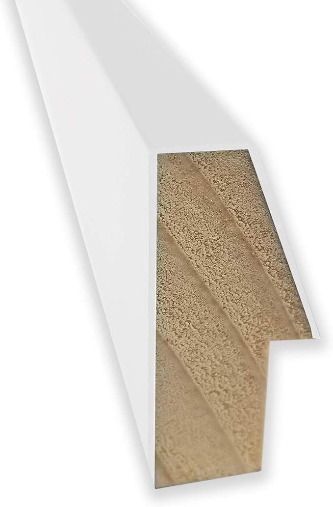 Amanti Art Natural Cork Board for Wall, 19x43 Vision Board with White Frame, Oversize Corkboard Office Decor for Home Organization, Modern Corkboard Pinboard to Display Items for Home Organization in