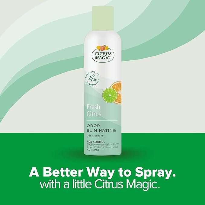 Citrus Magic Natural Odor Eliminating Air Freshener Spray, Fresh Citrus, 6-Ounce (Pack of 3)