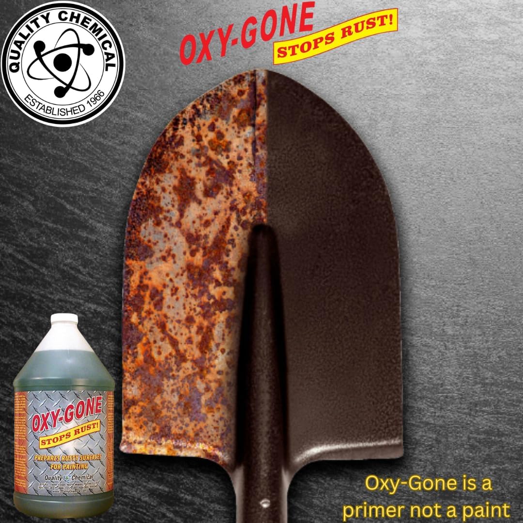 Quality Chemical Oxy-Gone Rust Remover and Metal Treatment - Rust Reformer, Rust Remover, Metal Rust Remover, Rust Neutralizer for Metal, Rust Converter, Remover, Rust Remover - 640 oz (Pack of 1)