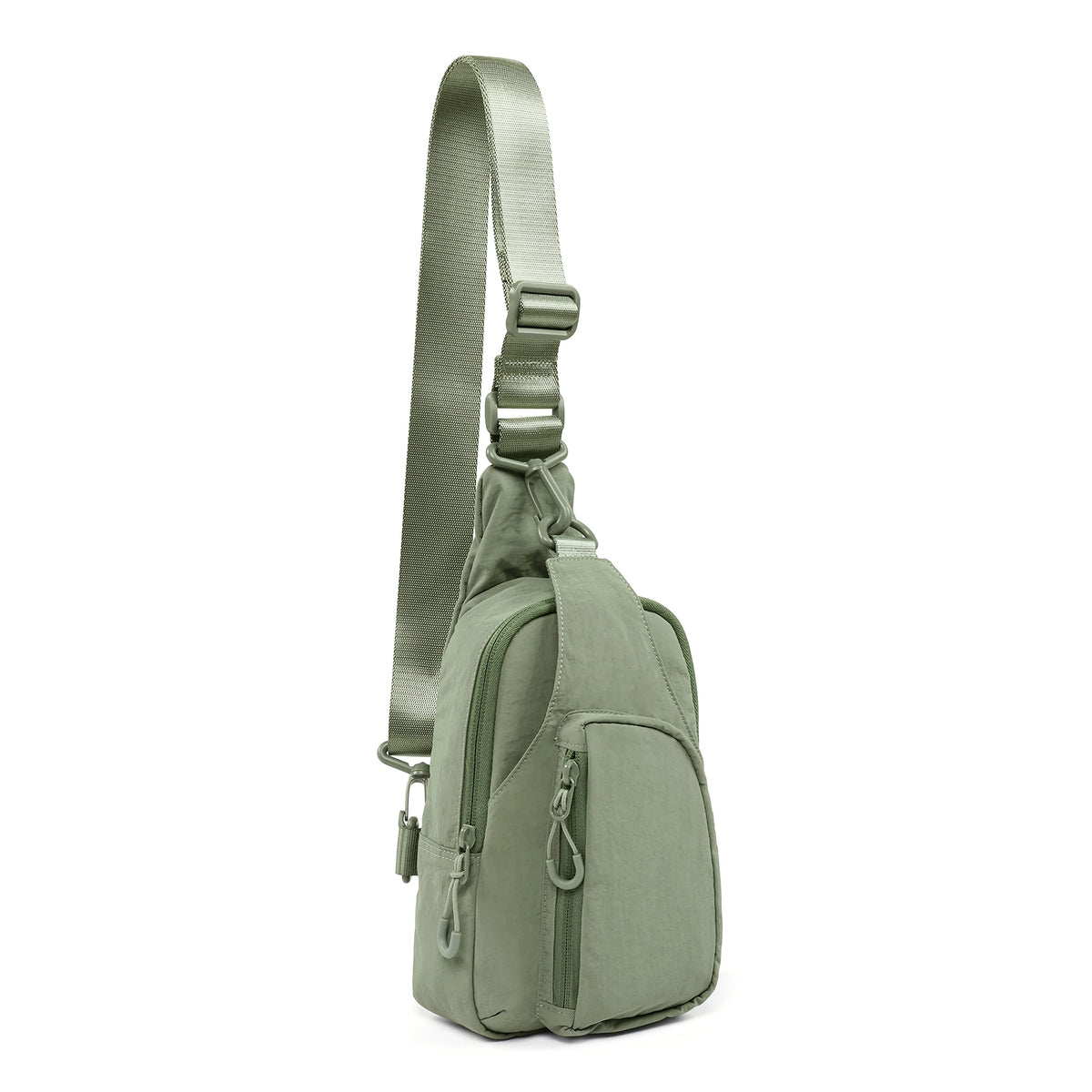 ODODOS Daily Sling Bag with Adjustable Straps Crossbody Chest Bag Lightweight Small Backpack for Casual Outdoor Traveling Hiking, Sage Grey