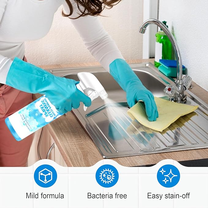 Multifunctional Powerful Spray Kitchen Foam Cleaner, 2025 New Multi-Purpose Cleaning Spray, Easy-To-Use Grease Remover For Kitchen, Fast-Acting Tile Cleaner For Families (2)