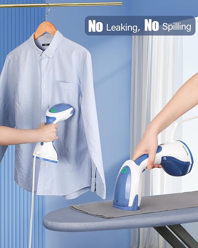 BEAUTURAL Steamer for Clothes, Portable Handheld Garment Fabric Wrinkles Remover, 30-Second Fast Heat-up, Auto-Off, Large Detachable Water Tank