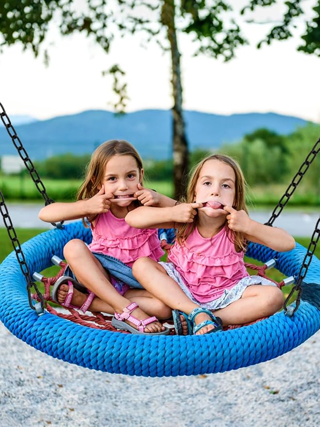 2 Pack 25in Hanging Swing Chain with 4 Carabiners, 550LB Capacity Hanging Kits Heavy Duty Hanging Chair Hardware for Hammock Swing Hanging Chair Punching Bags Sandbag Indoor Outdoor Yoga Gym (Silvery)
