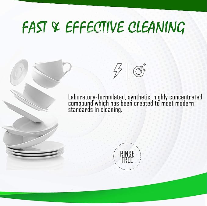 GreenFist Dish Soap Professional Detergent Liquid Pot & Pan Dish-Wash - Light or Heavy Use (Green Dish Soap 1 Gallon)