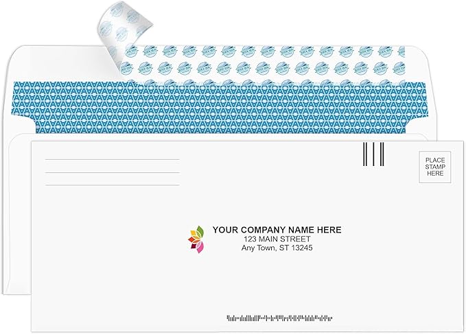 2500#9 Custom Printed Reply Envelopes - Self-Seal Security - Personalized with Logo and/or Return Address - Self-Seal, 3-7/8 x 8-7/8 Inches, 2500 Count (7-30138-2500)
