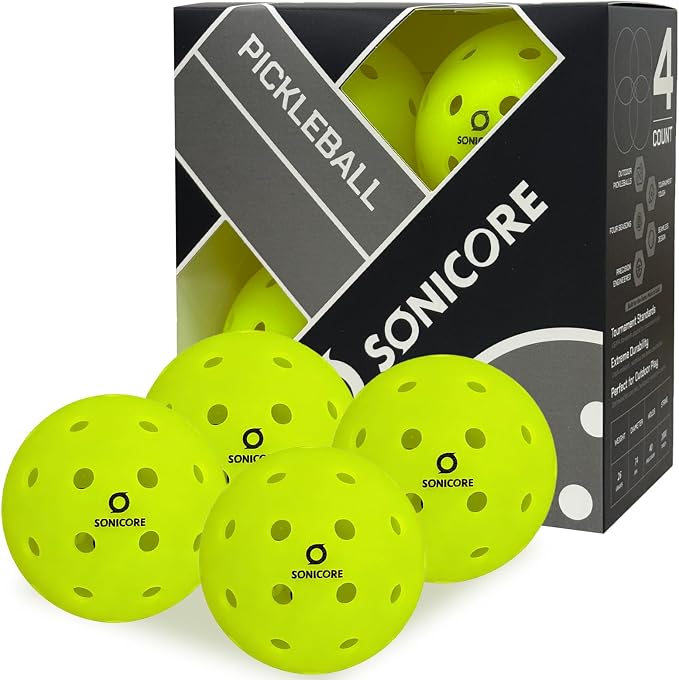 SONICORE Pickleball Paddle Set Bundle, T700 Carbon Fiber 16mm Core, 1 Paddle, Cover, Wristbands, Grip Tape, Eraser, 4 Premium Balls | Urban Mint