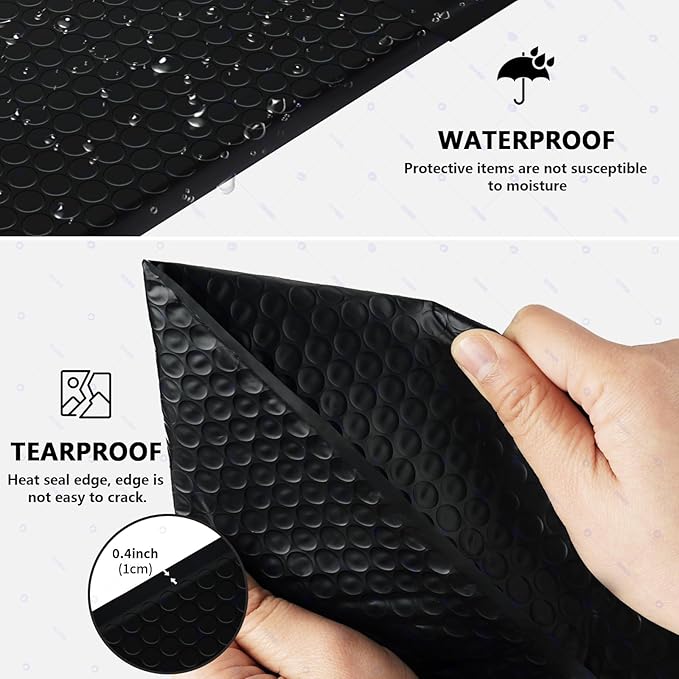 Bubble Mailers 8.5x11inch 40Pack Black Bubble Mailers Self-Seal Padded Mailing Envelopes Bubble Opaque Padded Mailer for Small Businesses to Package and Mail Jewelry Cosmetics#2