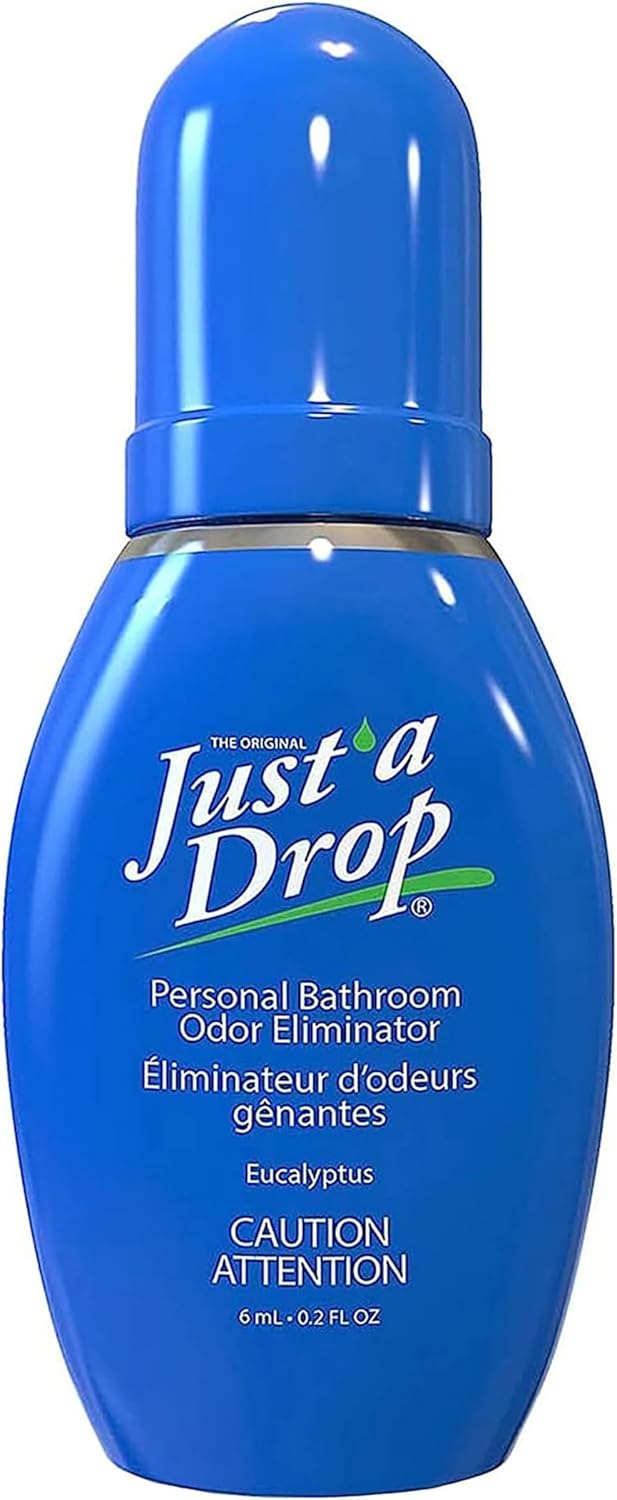 Prelam Just a Drop Odor Eliminator - Long-Lasting and Eco-Friendly Formula - Leaves Bathroom Smelling Clean and Fresh - Fits into Your Pocket or Purse - Easy To Use - Eucalyptus - 0.2 oz Drops