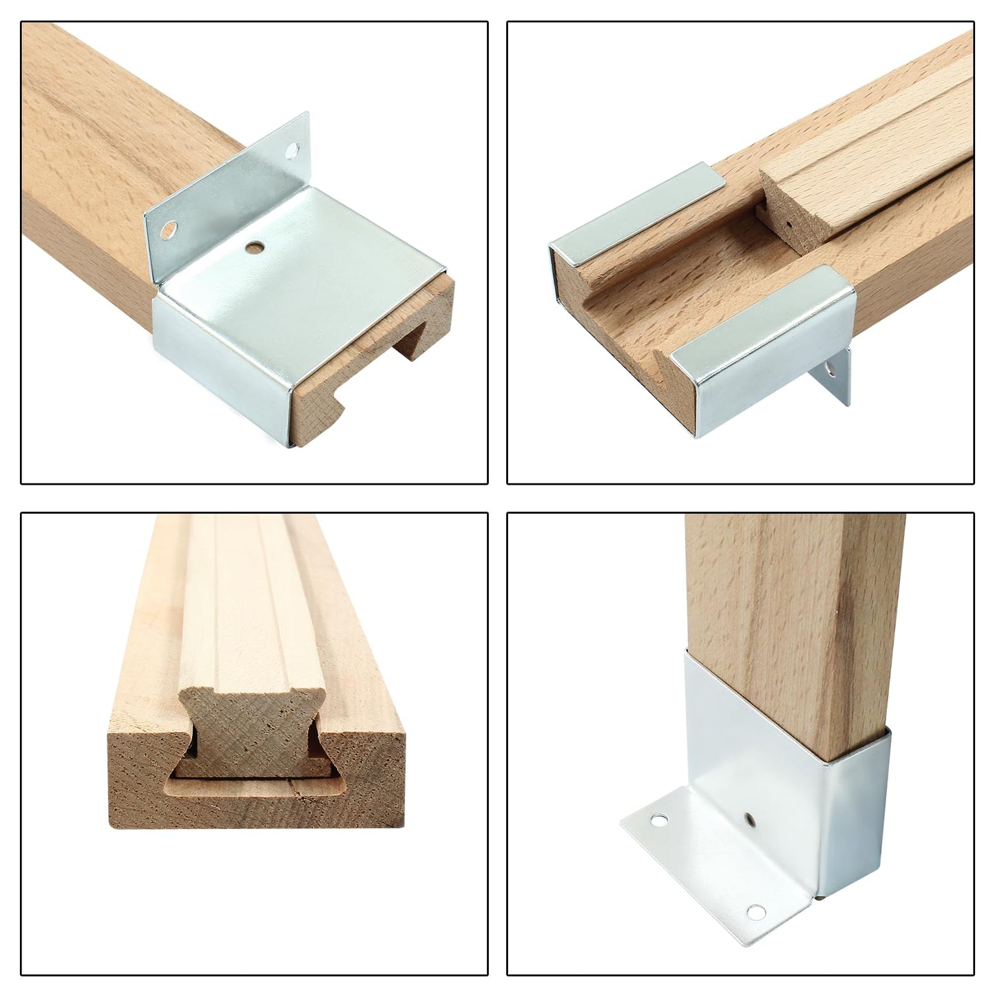 Rierdge 6pcs Wooden Drawer Slides, 14”/35cm Wood Center Mount Guide Track Replacement Part
