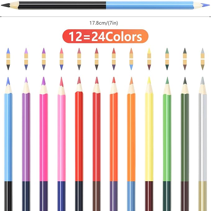 HomeMall Drawing Sketching Pencils Set, 37 Packs Art Kit with Sketchbook Draw Pencils Dual Ended Color Pencil Eraser Sharpener Pencil Bag for Kids Adults and Art Beginners…