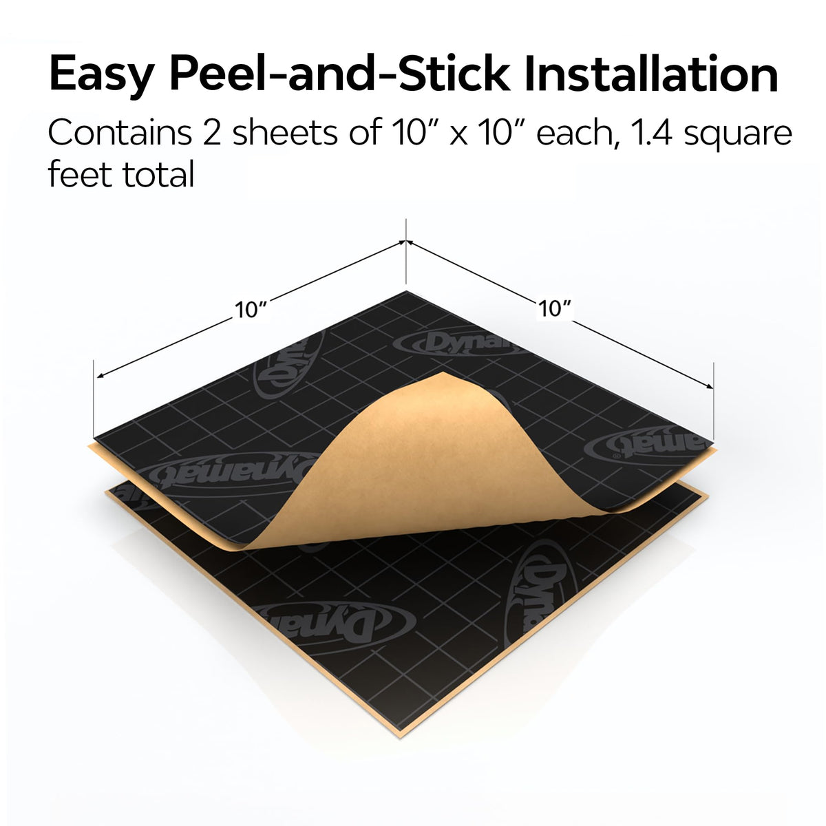 Dynamat Xtreme Sound Deadening Car Insulation Speaker Pack 10415 – Pre Cut Noise Dampening Kit for Audio Speakers – Easy Self Adhesive Install – Made in USA – 2 Sheets 10”x10” Each, 1.4 sq ft total