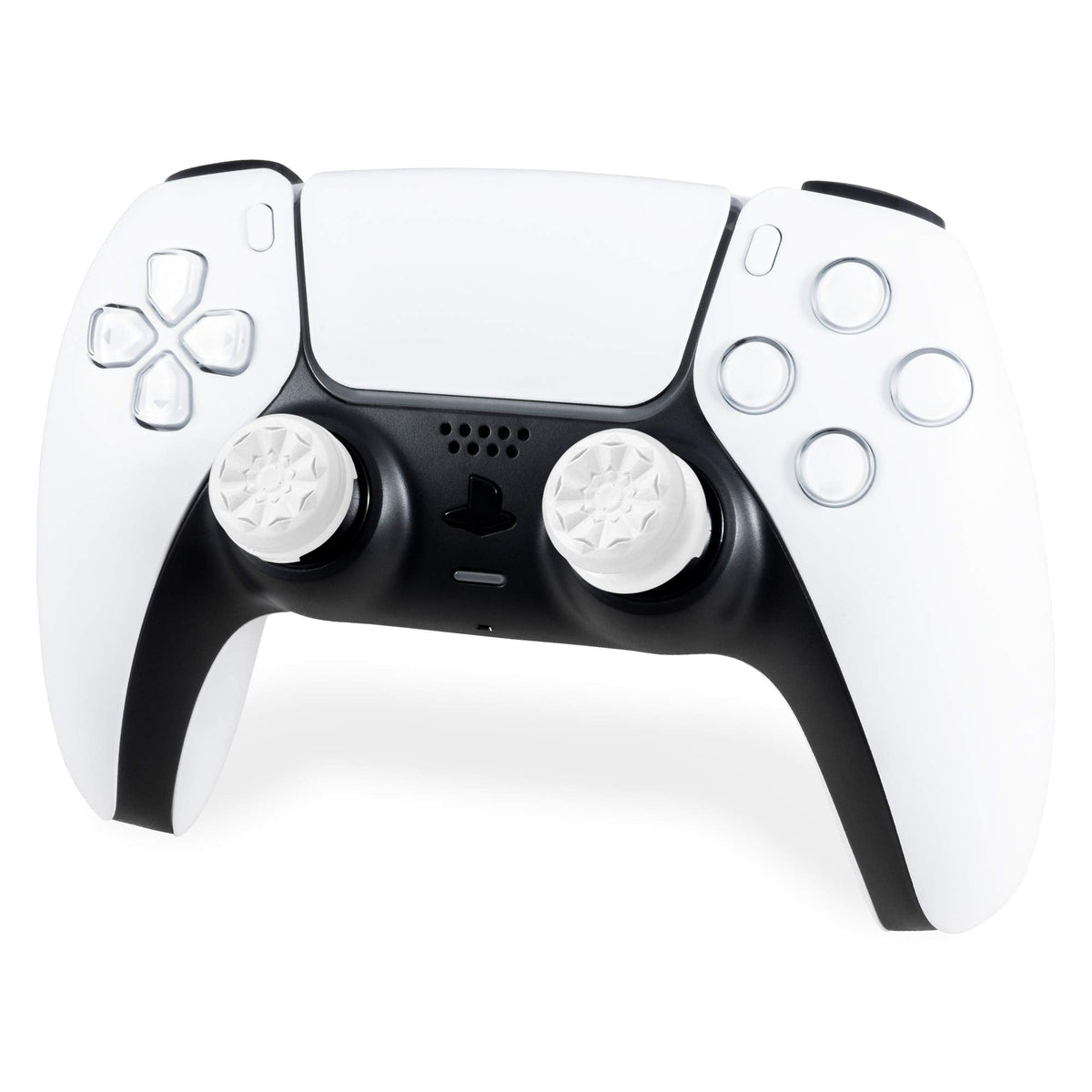 KontrolFreek FPS Freek Galaxy White for PlayStation 4 (PS4) and PlayStation 5 (PS5) | Performance Thumbsticks | 1 High-Rise, 1 Mid-Rise | White