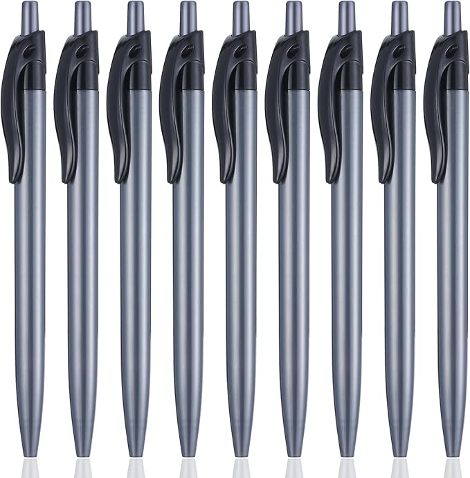 Retractable Black Ballpoint Pen for Smooth Writing 1.0mm Medium Pack of 100, Click pens with Comfort grip, Idea for Journaling, Planner, Note Taking Office School Supplies