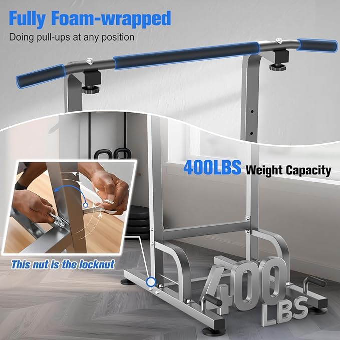 RELIFE REBUILD YOUR LIFE Power Tower Pull Up Bar Station Workout Dip Station for Home Gym Strength Training Fitness Equipment