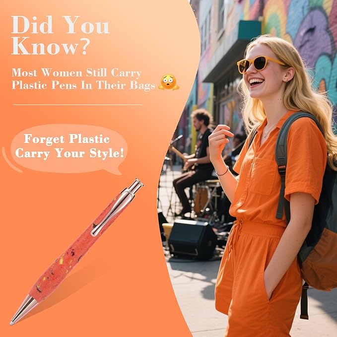KARUS Gift Pen Set, Sustainable Refillable Ballpoint Pens with Black Ink, Stylish, Smooth Writing Pens for Women, Men, Office, Journaling, School, Thoughtful Gifting