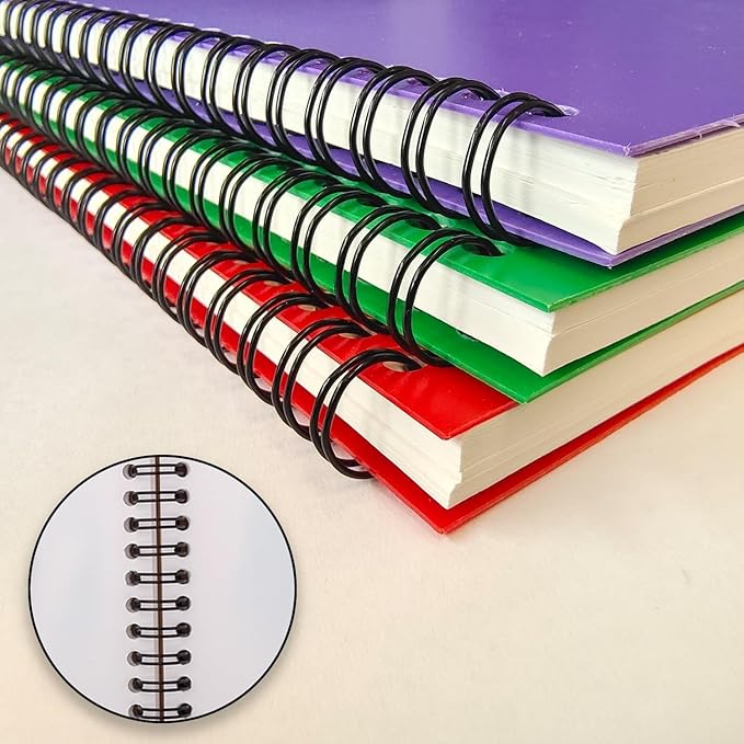 Blank Spiral Notebook, 48 Pack, 5.8 x 8.3, 120 Pages (60 Sheets), 100 GSM Unlined Drawing Notebooks, Assorted A5 Journals, No-Bleed, Sketching, Note Taking, Blank Journals for Office & School