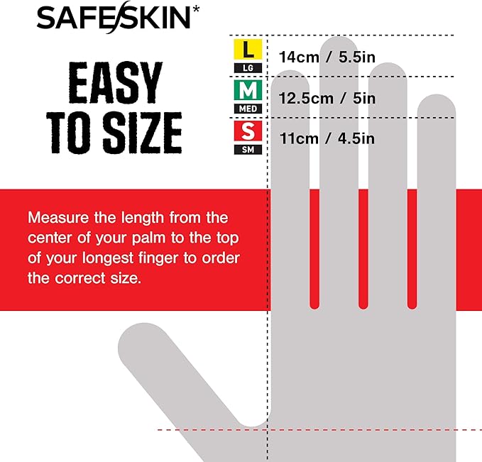 SAFESKIN Nitrile Exam Gloves Disposable Powder-Free Gloves for Medical, Dental, Cleaning, Cooking, Chemotherapy, 3.5 Mil Gray