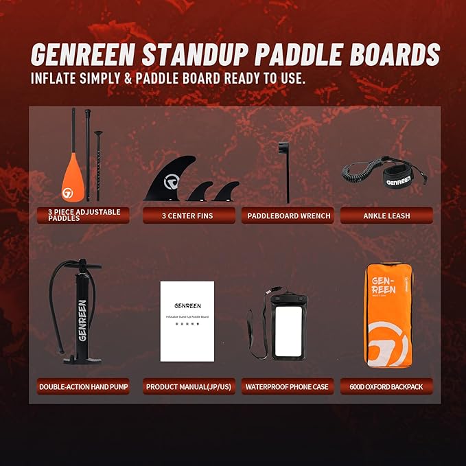 Paddle Board Stand up Paddle Board (Extra Large 11'*33/34") Newly Improved 2 Side Layers 450LBS Quality Inspection×5 (All-Season for JP customers) paddleboards Fishing Family Pet Friendly