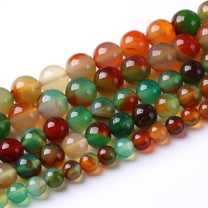 72PCS 10mm Natural Peacock Agates Beads for Jewelry Making Semi Precious Loose Gemstones Beads DIY Bracelet Necklace 2 Strand 32"